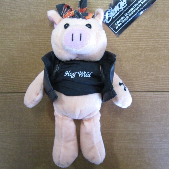 Sturgis 2005 Motorcycle Rally 9" Hog Wild Plush Porky Pig Doll - Picture 10 of 10